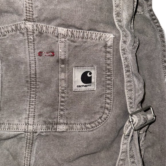 Gray Unisex Carhartt Overalls - Durable and Comfortable Workwear - Large - Picture 2 of 4